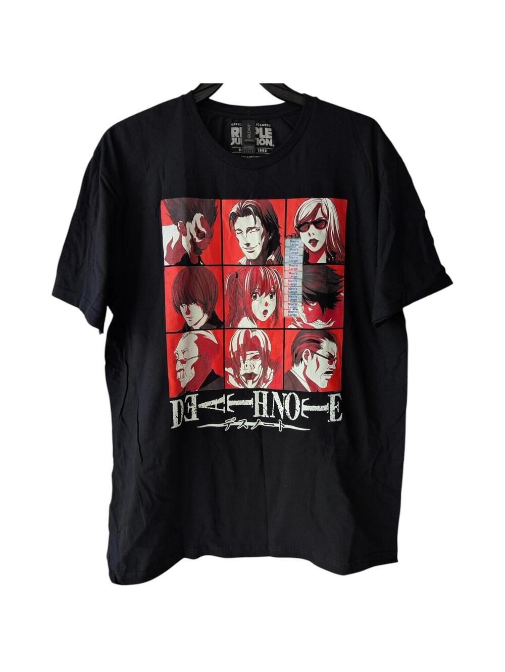 Death Note Shirt Large Black Ripple Junction Anime Graphic Tee New With Tags